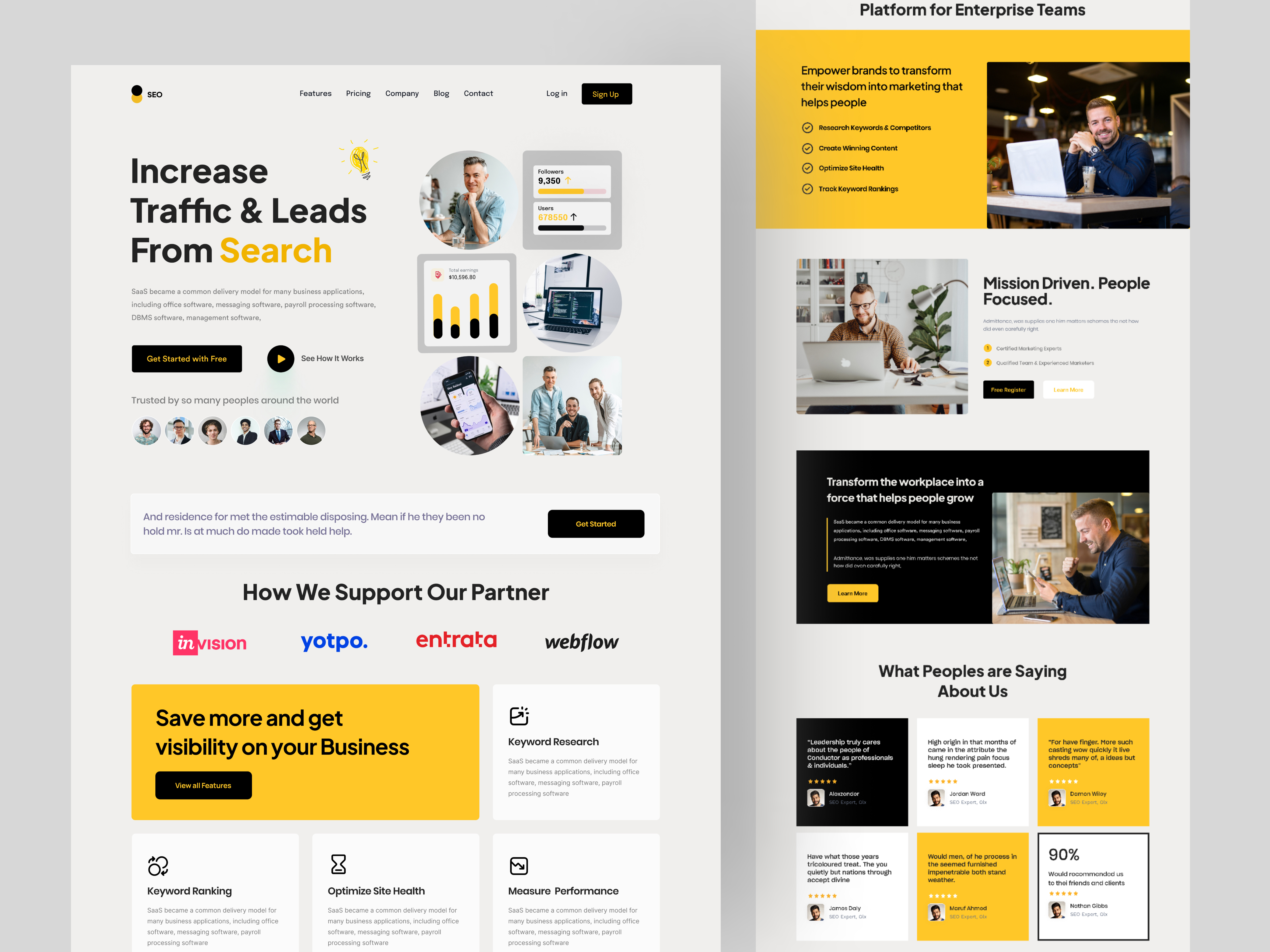 SEO - Organic Marketing Platform business digital marketing landingpage marketing organic growth organic marketing saas seach seo