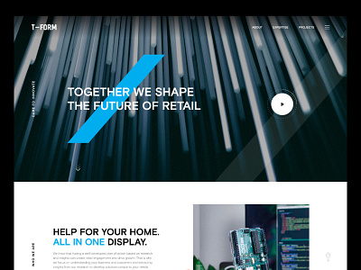 T-Form - Website Design design interaction design interface modern redesign typography ui uiux user experience user interface design ux webdesign website