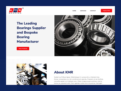 Kumar Bearing Website banner banner design bearing color figma figmadesign heading typography webdesign website design