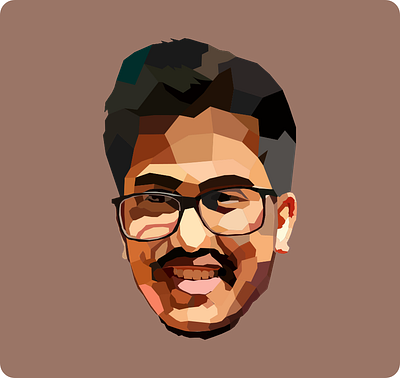 Low Poly self portrait (vector graphics) lowpoly portrait vectors