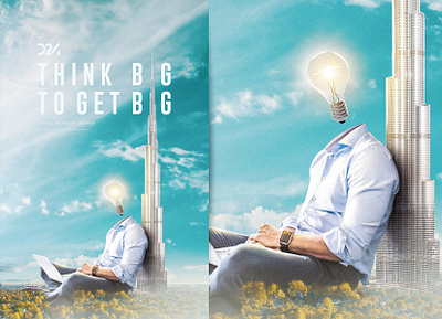 Think Big to Get Big! advertising branding creative design dubai logo webdesign