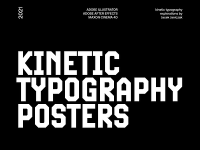 Kinetic Typography Posters animation design illustration posters