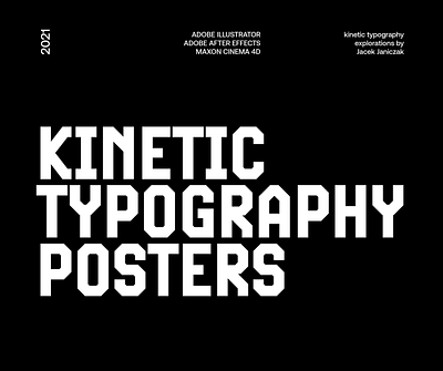 Kinetic Typography Posters animation design illustration posters