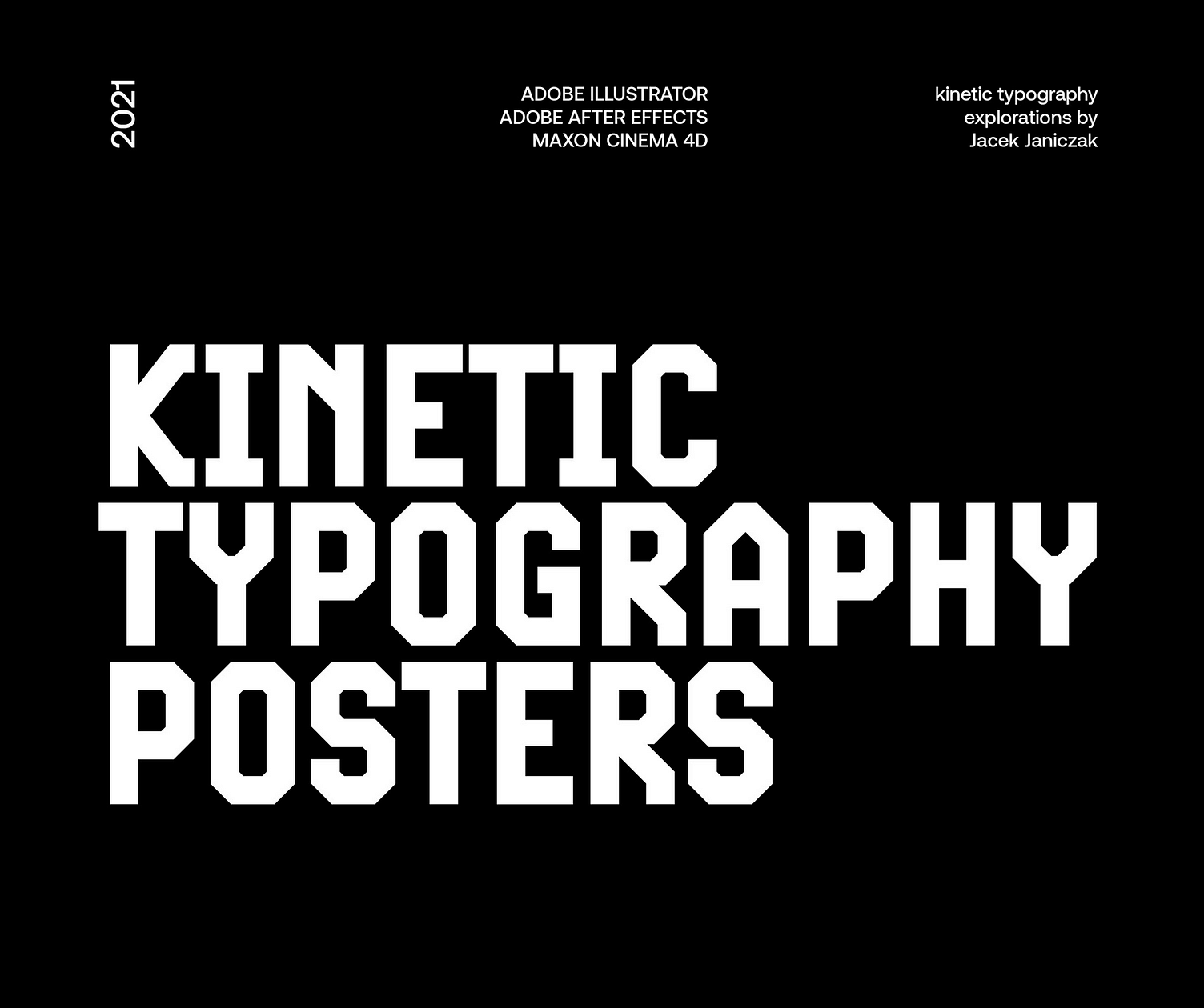 Typography Posters by Jacek Janiczak on Dribbble
