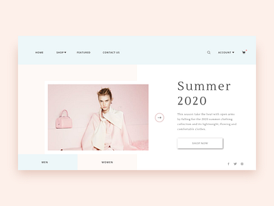 Fashion Web UI adobexd app application clothing website design e commerce ecommerce fashion e commerce fashion ui fashion website minimal ui mobile app mobile ui pastel pink ui ui ui inspiration uiux website builder website design