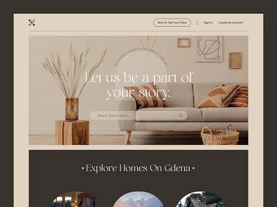 Aesthetic Real Estate Website Landing Page aesthetic agency clean design hero home home page intorior landing page modern uiux user interface design web design website