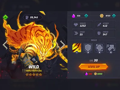 Rpg UI art dark design game illustrations photoshop userinterface