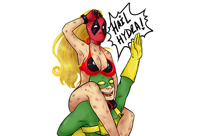 bob of hydra and lady deadpool bob bob of hydra comedy comic deadpool digitalart drawing hydra lady deadpool marvel