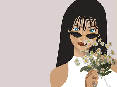 Portrait blue creative design favorite graphics ideas illustration vector