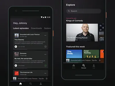 Podcast App concept + Figma prototype app concept episode listing mobile player podcast podcast art podcasting podcasts
