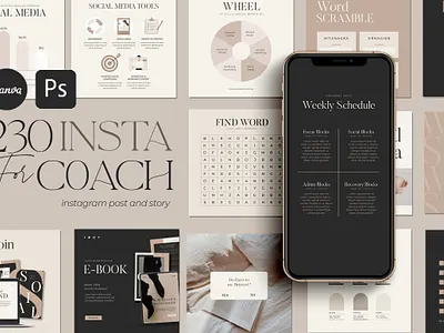 CANVA and Photoshop Instagram Creator For Coaches adobe branding canva canva template charts coach design design template download graphic design graphicdesign graphics infographics instagram instagram post instagram story photoshop photoshop template social media template
