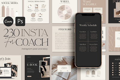 CANVA and Photoshop Instagram Creator For Coaches adobe branding canva canva template charts coach design design template download graphic design graphicdesign graphics infographics instagram instagram post instagram story photoshop photoshop template social media template