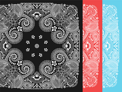 Bandanna paisley vintage pattern ornament vector bandana bandanna batik cloth doodle fabric illustration ornament paisley pattern swirl