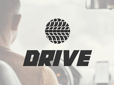 DRIVE affinity affinitydesigner car dailylogochallenge design drive logo rideshare ridesharing tire tiretrack vector wheel