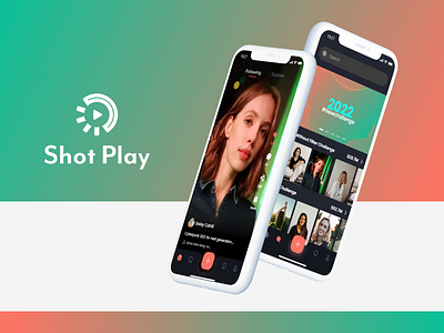 Shot Play - Video Streaming App app application branding design graphic design illustration logo motion graphics shot play socil media app tik tok tik tok app tik tok app design tik tok application typography ui ux vector video streaming app