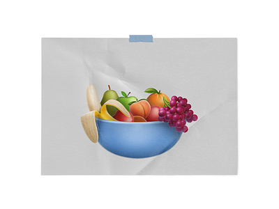 Digital still life 🤡 digital art emoji emojis fine art fruit illustration stilllife