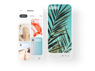 Free stock images app concept. concept images market minimal mobile stock uidesign