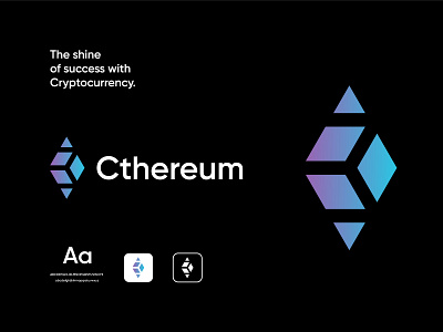 crypto logo cthereum branding ceypto logo cryptocurrency design identity logo logo design logomark logos logotype modern logo nft typography