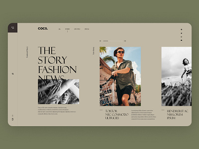 Cocs - Fashion Stories landing page agency blog clean creative design fashion interface landing page minimal modern news stories typography ui ui design ux ux design