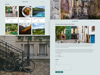 Blog post - #035 albania design europe figma font food france greece italy montenegro more slovenia tourism travel typogaphy ui web