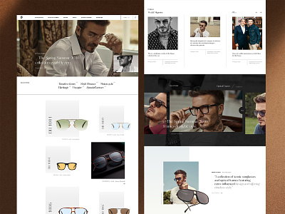 David Beckham eyewear beckham ecommerce interaction shopify ui ux uxui webdesign website