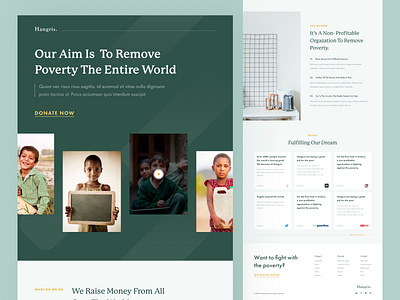 Hangris Charity Landing Page 2020 2020 trend business charity color donate donation landing page poverty product typography ui website design