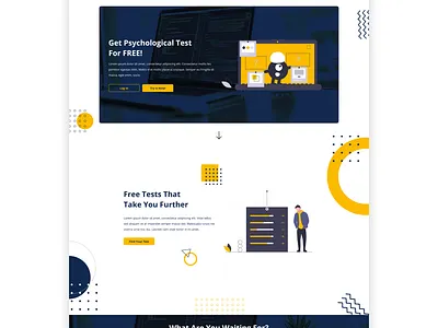 Simple Landing Page Web Design corporate figma landing page design memphis style ui ux ui design ux design web ui design website concept website design