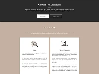 The Legal Reps Website branding lawfirm logo webdesign
