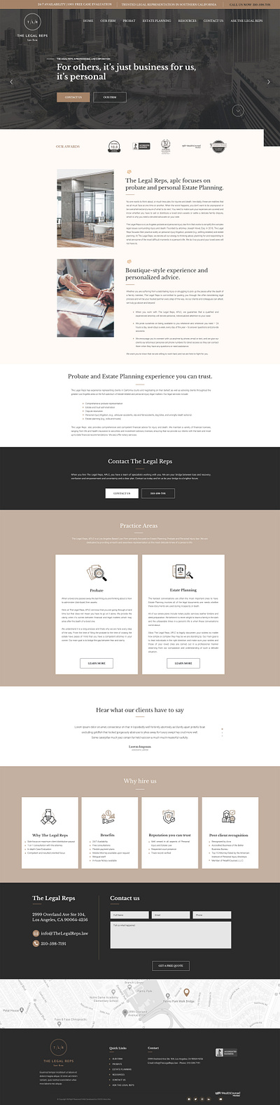 The Legal Reps Website branding lawfirm logo webdesign