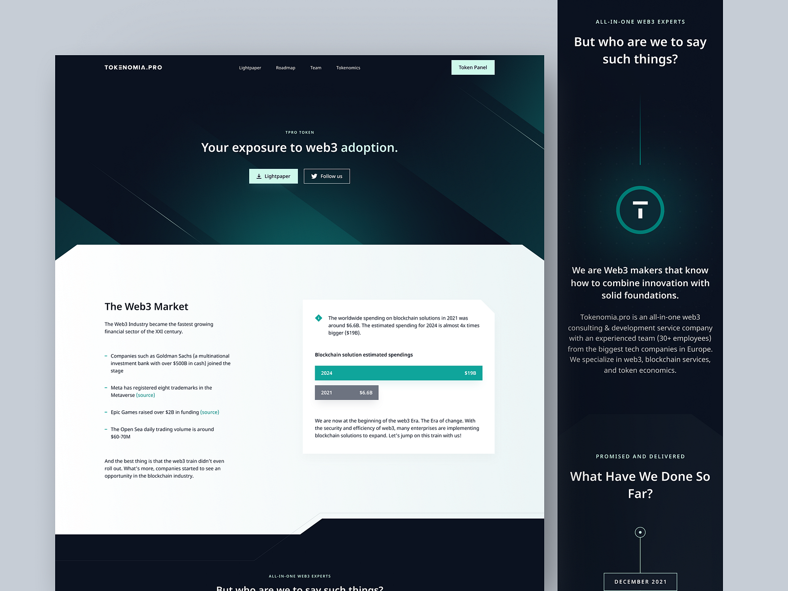 Tokenomia.pro - Company Website 1 by Tokenomia.pro on Dribbble