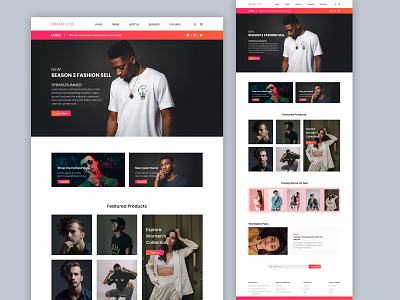 Fashion store online website concept branding design landing page landingpage minimal prototype responsive ui deisgn templates ui templates uidesign uiux web design web templates web theme web ui webdesign website design website ui website ui design