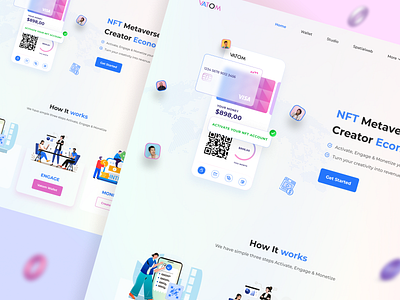 NFT Landing Page design dribbble landing page landing page design nft nft landing page nft website design ui uiux web design website design