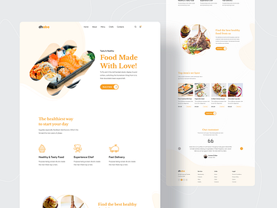 Food Restaurant Landing Page 2020 trend dribbble best shot food food landing page landing page popular shot restaurant restaurant landing page trends twinkle uidesign uiux web design webdesign website concept website design