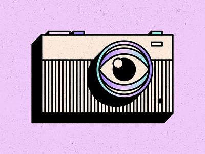 Camera animation camera colour design eye geometric illustration shape simple texture