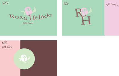 Rosa Heldao Gift card final branding design illustration logo