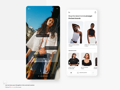 Concept : Scan and Find Cloths animation application cloths ecommerce fashion girls model zara