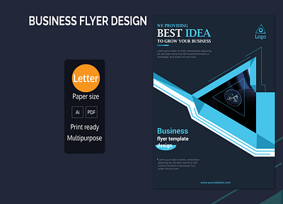 Business Flyer Design 300dpi amazing deisng best concept black branding bule businessflyer clean cmyk colorful corporate creative design illustration layered logo print ready professional psd simple