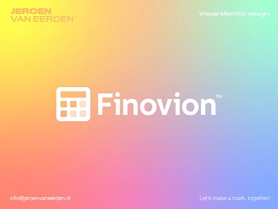 Finovion - Logo Design brand identity design calculate calculator creative logo creative logo design f fin finance gradient icon lettermark logo monogram symbol tech visual identity design