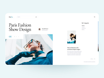 Fasco - Fashion landing page blog clean color design fashion header interface intro landing page minimal modern news template typogaphy typography ui ui design ux website white