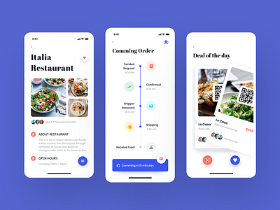Food Delivery - Mobile App app application clean creative design fireart food food delivery mobile mobile app mobile app design pizza product design typography ui ui8 ux yellow