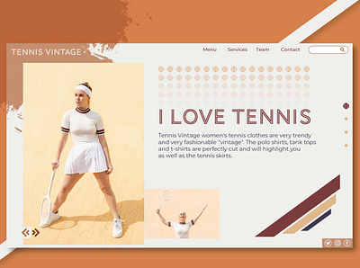 Tennis Vintage Website branding design ui ux web website