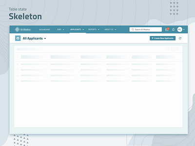 Table Status animation design design dropdown empty state emptystate illustration input fields navigation bar principle skeleton table typography ui design ux