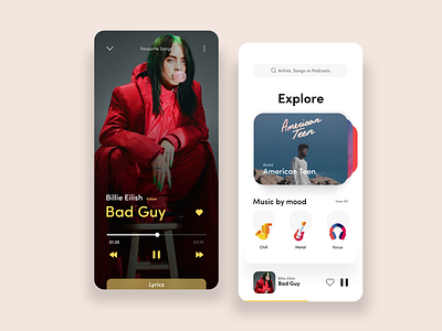 Music Player concept adobexd app app design branding design illustration interface ios music app typography ui ux