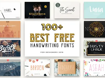 100 Best Free Handwriting Fonts For Designers 2020 art brush cool craft creative design exclusive font graffiti hand handwritten ligature logo marker modern natural otf pen post poster