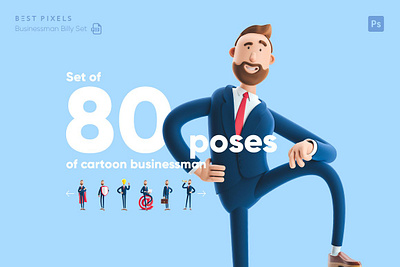 Businessman Billy Set businessman businessman icon businessmen character character design character designs characters collection concept design development icon icon design icons illustration illustrations preview psd psd files website