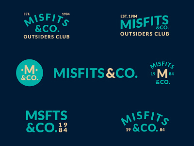 Misfits & Co. | Outsiders Club apparel branding clothing design fashion icon illustration logo miami misfits type typography vector vintage