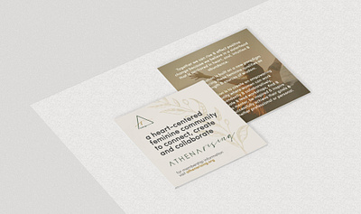 Athena Rising Community Information Card branding design flyer flyer design flyers logo marketing print print design typography