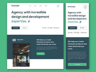Innovate Agency Website design icon illustration ui ux vector