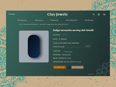 Pottery Ecommerce Website Concept brand design business clay dark theme dribbble ecommerce ecommerce app illustration pottery ui uiux website website builder website concept website design