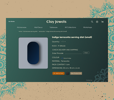 Pottery Ecommerce Website Concept brand design business clay dark theme dribbble ecommerce ecommerce app illustration pottery ui uiux website website builder website concept website design